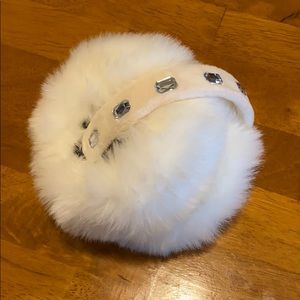 White Fluffy Earmuffs with jewels